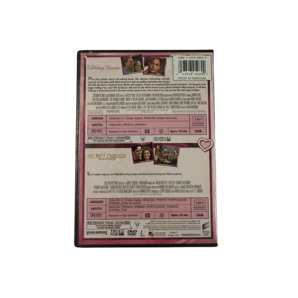 RomCom Classics DVD Double Feature Wedding Planner/My Best Friend's Wedding New - Picture 4 of 4